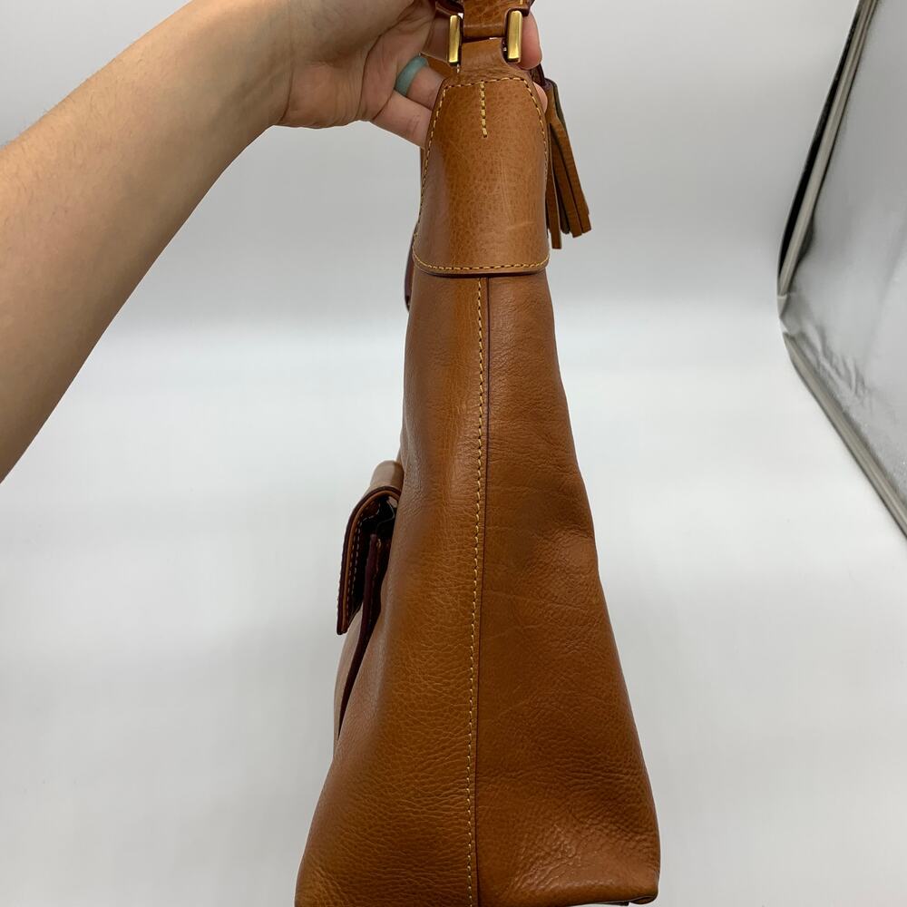 Dooney & Bourke Hobo Shoulder Bag Florentine Leather Womens Natural Purse - Picture 13 of 16